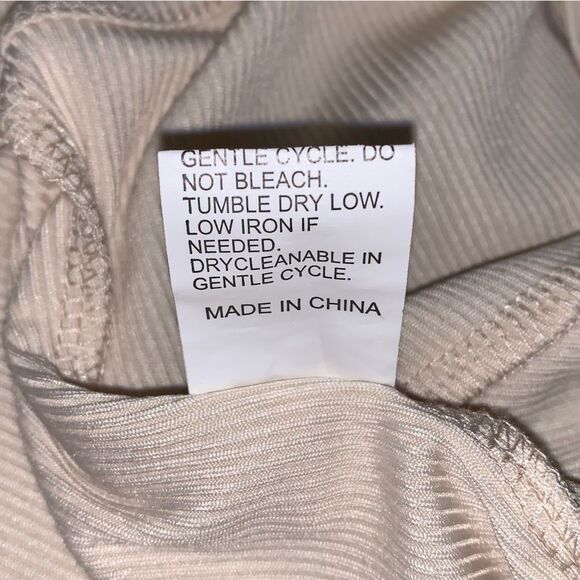 Sexy Bodycon Dress Women’s Medium Off White Cream Maxi Side Slit Buttons Summer - Picture 11 of 13